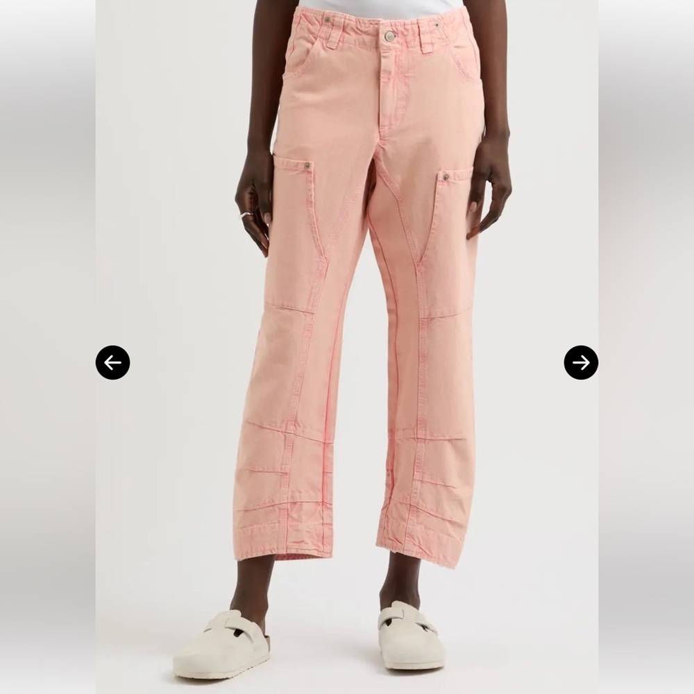 NEW FREE PEOPLE We The Free Supersonic Cropped Straight-Leg Jeans